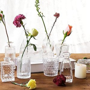 Vaso in Vetro Stile Ins Semplice e Creativo di Gusto Europeo Set per Composizioni Floreali Idroponiche di Alto Valore Ornamenti Rustici da Scrivania - Product Image 4