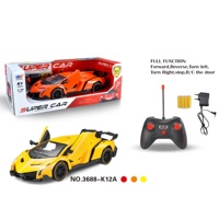 Voiture télécommandée 4DRC 1:14, modèle de simulation avec portes ouvrantes, 5 canaux, drift haute vitesse, véhicule sport électrique, jouet RC 27 MHz