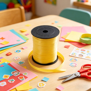 Nastro Giallo Opaco 500m per Decorazioni Festa, Confezione da 3 Pezzi - Product Image 6