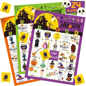 Ensemble de jeu de bingo personnalisé en plastique sur le thème des fêtes, Halloween, Noël, pour les fêtes de famille et de festivals, interactif pour 24 joueurs - Product Image 6