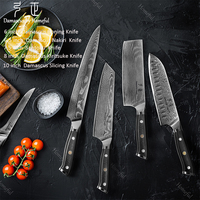 Groothandel Professionele Keukenmessen Japanse Koksmes Gepolijste G10 Handgreep 67-laags Damascus Staal Santoku Mes