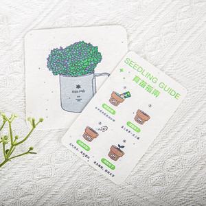 Logotipo personalizado hecho a mano Bloom Grow Paper Wildflower Reciclado Guía Tarjeta Información Thanks Giving Tickets/Notebook - Product Image 3