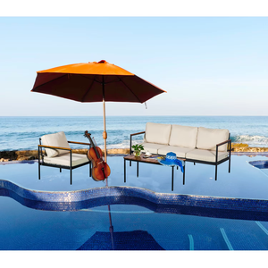 Customized Outdoor <b>Sofa</b> Modern Aluminum Patio Garden <b>Sofas</b> Set <b>Waterproof</b> Couch Villa Hotel Furniture - Product Image 5