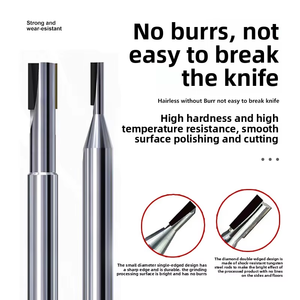 Oem High Gloss Odm <strong>End</strong> <strong>Mill</strong> Single Double <strong>Pcd</strong> Tool Head For Acrylic Aluminum Mirror Engraving Milling Cutter - Product Image 2