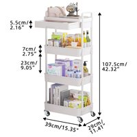 Support de rangement multicouche utilitaire de cuisine panier à légumes épaissi chariot amovible 360 chariot de rangement roulant sur pied