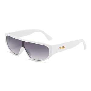 Venta caliente <span class=keywords><strong>Retro</strong></span> Punk Style UV400 Gafas de Sol de alta calidad de una pieza Deportes al aire libre Gafas para hombres Mujeres Azul Blanco Oro PC - Product Image 4