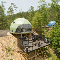 Tente dôme géodésique Bolin OEM ODM pour le glamping en extérieur, idéale pour les projets de glamping en zones froides et stations de ski
