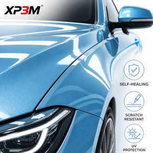 XP3M Metallic Ice Blue OEM Gloss TPU Color PPF Car <b>Wrap</b> <b>Vinyl</b> 7.5 Mil Self Healing Anti Scratch Anti Yellowing Covestro TPU Base - Product Image 5