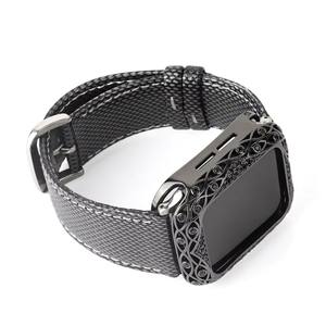 Boîtier de montre en métal de conception exquise <span class=keywords><strong>pour</strong></span> <span class=keywords><strong>Apple</strong></span> <span class=keywords><strong>Watch</strong></span> 41mm 45mm matériau en cuivre <span class=keywords><strong>coque</strong></span> de couverture creuse <span class=keywords><strong>pour</strong></span> IWatch Series <span class=keywords><strong>7</strong></span> 6 5 4 3 2 1 - Product Image 2