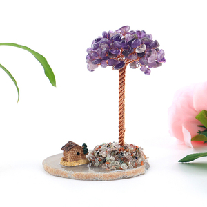 Bulk Wholesale Natural Stone Chips Gemstones Crystals <b>Tree</b> Agate Slices Base Crystal Money <b>Tree</b> for Desktop Decoration - Product Image 6