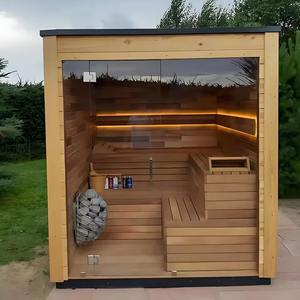 Sauna Esterna Premium OEM <span class=keywords><strong>per</strong></span> 2-6 Persone, Sauna a Vapore Secco e Umido - Design Moderno e Lussuoso <span class=keywords><strong>per</strong></span> <span class=keywords><strong>Casa</strong></span> e Giardino - Product Image 3