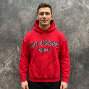 Sudadera con Capucha Personalizada de Columbus, Ohio, para Hombre, Corte Regular, Felpa de Algodón, con Bolsillo Delantero, Informal, para Otoño e Invierno - Product Image 3