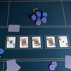 Mesa <span class=keywords><strong>de</strong></span> Póker Blackjack ANTE/BET Portátil Moderna con Diseño <span class=keywords><strong>de</strong></span> Casino, Tapete <span class=keywords><strong>de</strong></span> <span class=keywords><strong>Fieltro</strong></span> con Logotipo Personalizado para Mesas <span class=keywords><strong>de</strong></span> Juego <span class=keywords><strong>de</strong></span> Mahjong - Product Image 5
