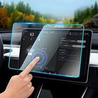 Tesla Film pelindung layar sentuh, pelindung layar navigasi mobil kaca Tempered 3 Y Model