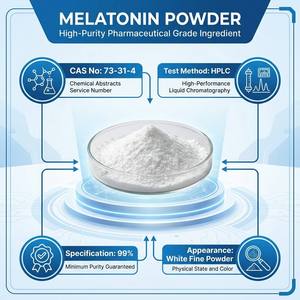 เมลาโทนินผงบริสุทธิ์ 99% สำหรับขายส่ง หมายเลข CAS 73-31-4 - Product Image 1