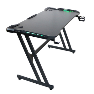 <span class=keywords><strong>Bureau</strong></span> d'ordinateur de table, accessoires de jeu PC, mobilier moderne, <span class=keywords><strong>bureau</strong></span> de jeu noir en forme de Z - Product Image 4