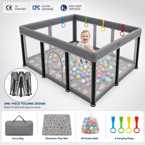 <span class=keywords><strong>Parc</strong></span> pour bébé portable pour l'intérieur et l'extérieur, <span class=keywords><strong>parc</strong></span> pour enfants pliable avec tissu respirant en maille, installation facile - Product Image 1