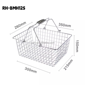 RH-BMH12S 350*260*150Mm 12l Splinter Metalen Draad Winkelmand Strook Gaasmand - Product Image 1