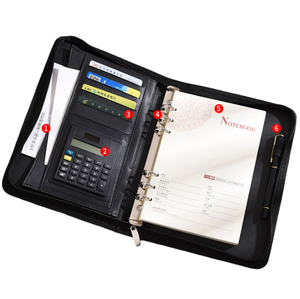 Người Đàn Ông Phụ Nữ Dây Kéo Padfolio Xách Tay Tùy Chỉnh A4 Tài Liệu Tổ Chức Da Danh Mục Đầu Tư Thư Mục Trường Hợp Với Chất Kết Dính - Product Image 2