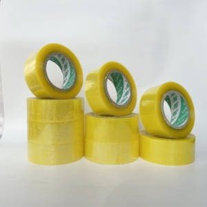 Thân thiện với môi <span class=keywords><strong>Bopp</strong></span> không thấm nước carton niêm phong Băng duy nhất hai mặt Acrylic áp lực nhạy cảm bao bì Băng đóng gói Băng mạnh mẽ - Product Image 1