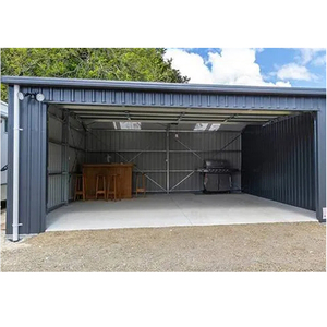 Matériau <span class=keywords><strong>en</strong></span> tôle d'acier Q235 maisons préfabriquées garages préfabriqués kits de construction à <span class=keywords><strong>vendre</strong></span> - Product Image 1