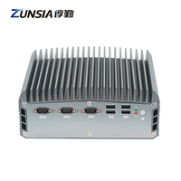 Mini PC sin ventilador 2 Lan 6 * Com 8th 10th 11th 12th Gen Core I3 I5 I7 N150 N100 Celeron J6412 1 * HD DP/VGA Embedded Industrial PC Case