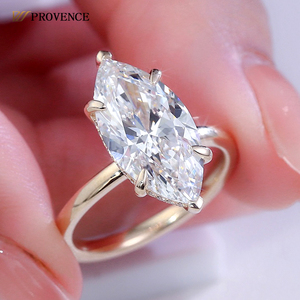 5.09ct Marquise Cut DEF VVS Labor gewachsene Diamantringe 18 Karat massives Gelbgold Feine Ringe Verlobung ringe für Frauen Jubiläums geschenk - Product Image 1