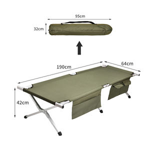 Civière de lit pliante ultralégère facile à transporter en aluminium pour le camping en plein air Lit pliable moderne - Product Image 2