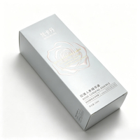 Boîte rigide en carton blanc pour cosmétiques haut de gamme, estampage à chaud et gaufrage, emballage pour soins de la peau, boîte en carton argenté, couleur personnalisée