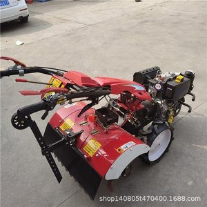 Micro-cultivateur diesel 4x4 multifonctionnel rouge mini - Product Image 1