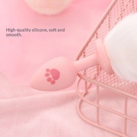 Hasenschwanz Anal-Plug aus Silikon Flauschiger Kaninchenschwanz Anal-Plug Niedliches Cosplay Erwachsenenspielzeug Sexy Toy für Männer und Frauen