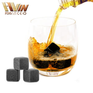 Naturel <span class=keywords><strong>Basalte</strong></span> Whisky Ensemble De Refroidissement Glace Pierres Roches Noires pour le Refroidissement de Boisson de Vin - Product Image 6