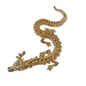 Özelleştirilmiş çok renkli FDM 3D baskılı ejderha yumurta Metal 3D baskılı ejderha altın kaplama paslanmaz çelik modeli - Product Image 1