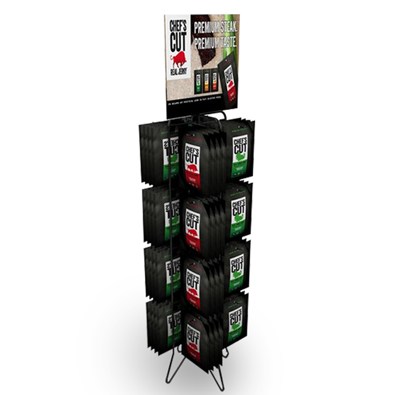 Apache Custom Metal Floor Standing Commercial Beef Jerky Display Rack for Retail Store — view 4