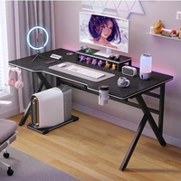 Bureau d'ordinateur ergonomique moderne et minimaliste en MDF durable de haute qualité, table de jeu professionnelle en métal pour la maison et le bureau