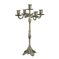 Chandeliers de table de mariage vintage en alliage de style nordique à trois bras et cinq têtes, couleur cuivre doré français