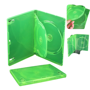 Boîte de rangement de remplacement personnalisée pour jeux XBOX 360 à double disque, boîte de protection verte pour jeux DVD CD vidéo - Product Image 1