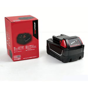 طقم مفتاح ربط 1/2 بوصة مع بطارية ليثيوم أيون عالية الجودة 18 فولت 5.0 أمبير وشاحن سريع، مفتاح ربط كهربائي BL بقوة 1300 نيوتن متر ومتعدد السرعات - Product Image 4