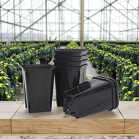 Petit Pot de fleur succulent en plastique carré noir classique bol nutritif épaissi pour la culture de plantes vertes tasse de semis