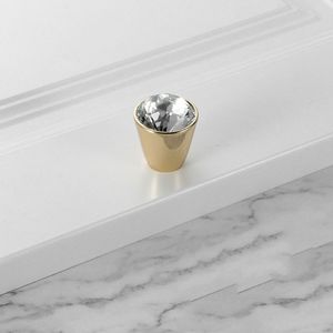 Furniture Luxury Ornate Cabinet Drawer Handle Square <strong>Gold</strong> <strong>Crystal</strong> Handle Zinc Alloy Door Handle - Product Image 2