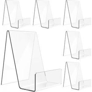 <b>Acrylic</b> Book Stand Transparent 3 Mm Thickness No Installation Required For Display Racks - Product Image 1