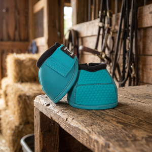 Botas profesionales de protección para cascos de caballo color verde azulado, antideslizantes, duraderas, con protección contra sobrecargas, fabricante OEM de productos ecuestres personalizados. - Product Image 3