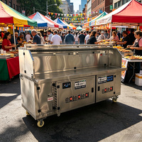 Barbecue mobile professionnel sans fumée avec système de purification de la fumée multi-étapes pour une utilisation commerciale en extérieur