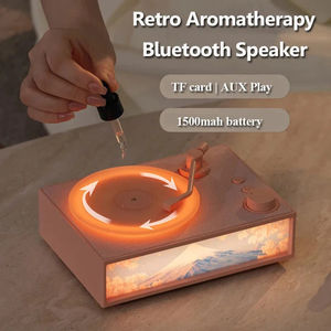 Wireless Bluetooth Speaker Aroma <b>Diffuser</b> Ambient Light Mini Speaker Retro Vinyl Record Player Home High-Quality <b>Sound</b> Gift - Product Image 3
