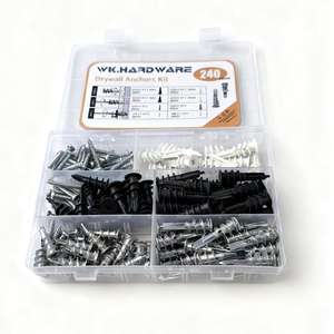 Kit d'ancrage pour cloisons sèches en nylon et acier zingué, avec vis PE, pour fixation <span class=keywords><strong>de</strong></span> téléviseurs sur murs creux et plaques <span class=keywords><strong>de</strong></span> plâtre - Product Image 1