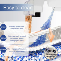 Nouveau Nettoyeur Portable Filaire Humide et Sec 2026 pour Tapis, Canapés et Tissus, avec Double Brosse et Fonction Anti-Taches – Vente Flash