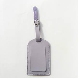 Étiquettes de bagages de luxe en similicuir PU souple personnalisées, motif lettres, avec boucle, les plus populaires - Product Image 3