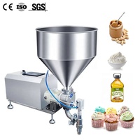 Machine de remplissage de crème semi-automatique de beurre d'arachide d'huile de convoyeur de buse unique de PLC de sauce au fromage cosmétique de 10-400000ml