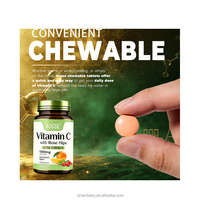 Comprimés de Vitamine C à croquer 1000mg OEM – Soutien Immunitaire, Rose Musquée, Sans OGM, Sans Gluten, Antioxydant Naturel Pur et Puissant