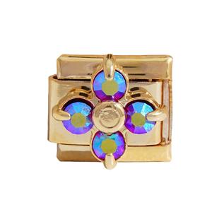 Module Charms Gold Exquisite Accessory Patch DIY Interlocking Fashion Bracelet Jewelry Unisex Gift Zinc Alloy Crystal Rhinestone - Product Image 4